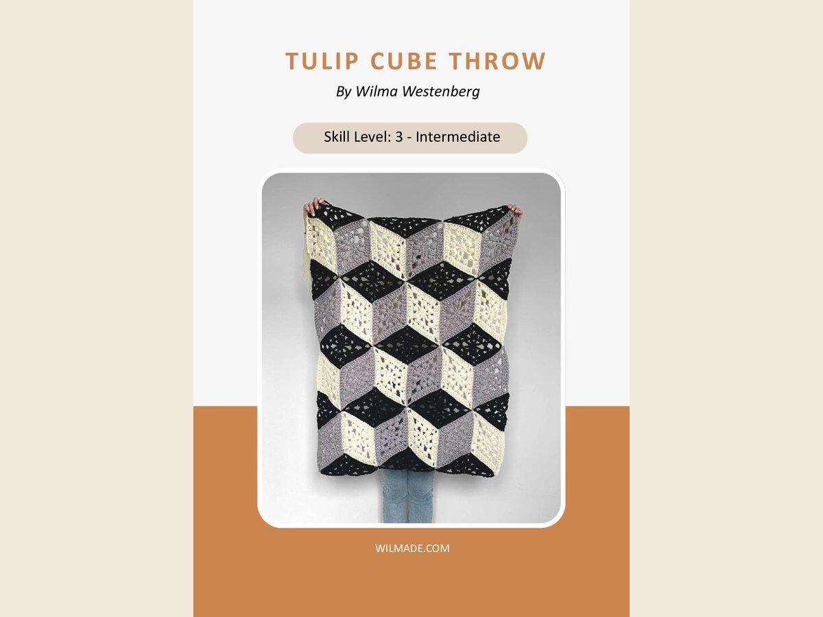 3D Cube Throw Crochet Pattern