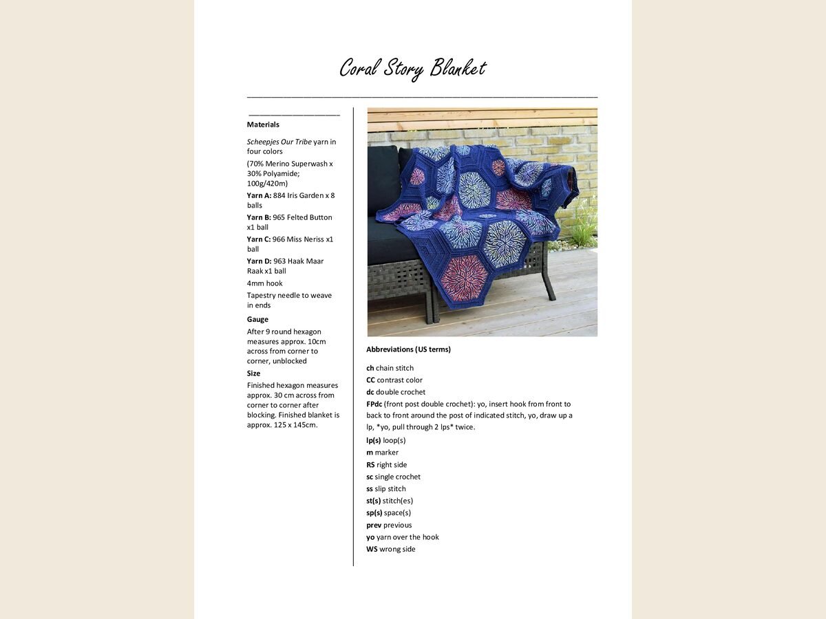 Coral Hexagon Blanket