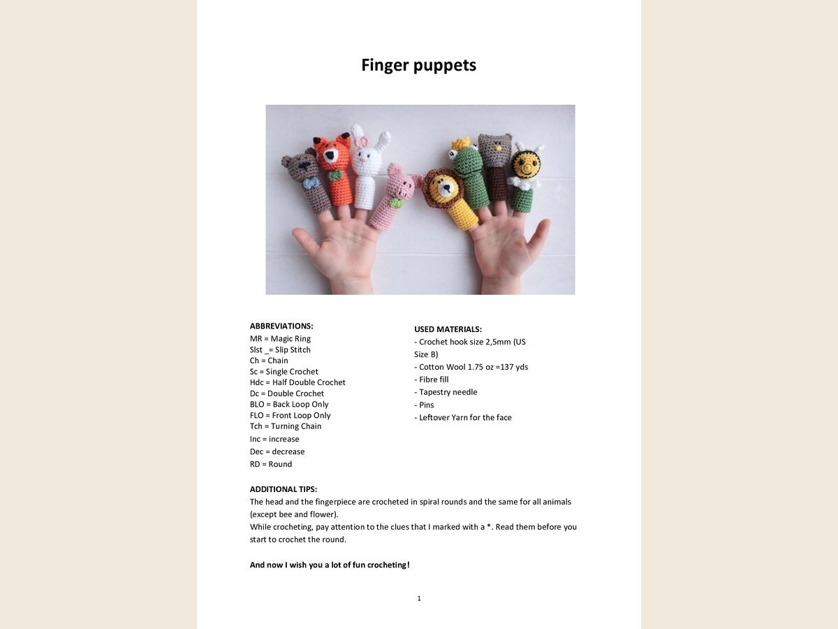 Finger Puppets
