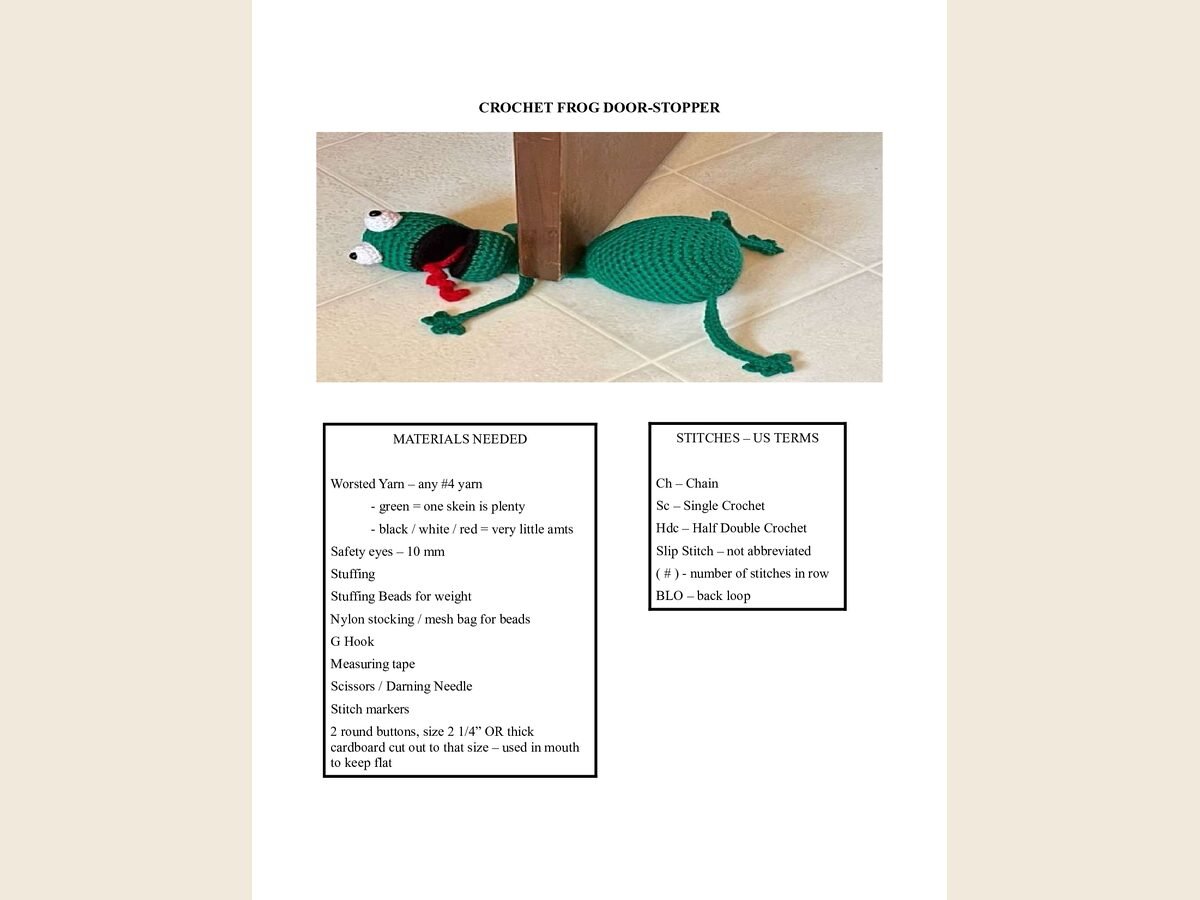 Frog door stopper