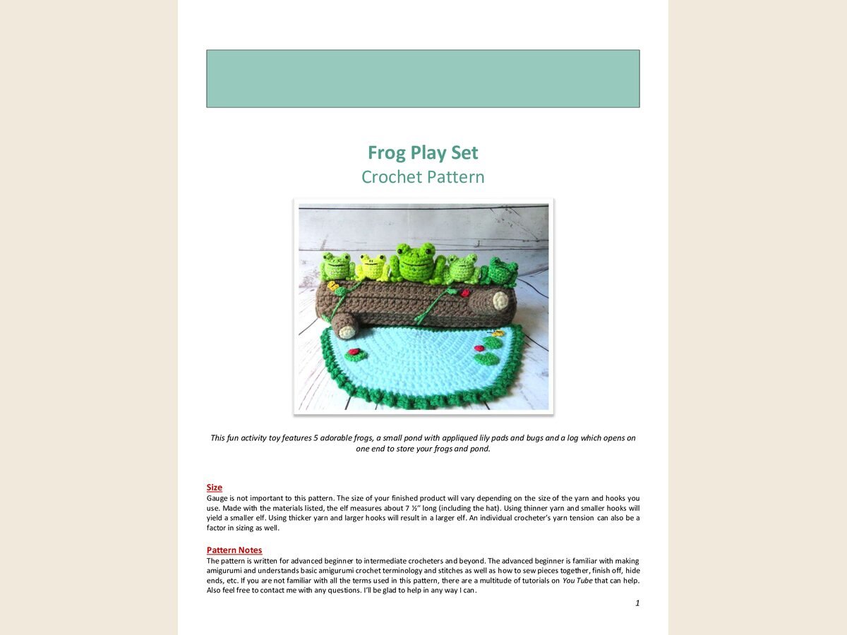 Frog Play Set