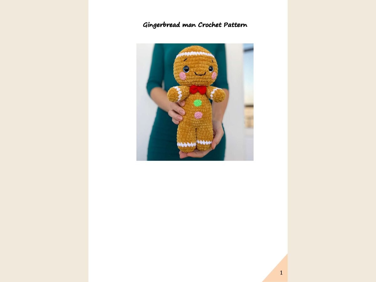 Gingee breadman crochet pattern