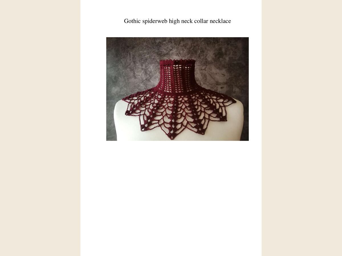Goth Victorian Neck Spider web