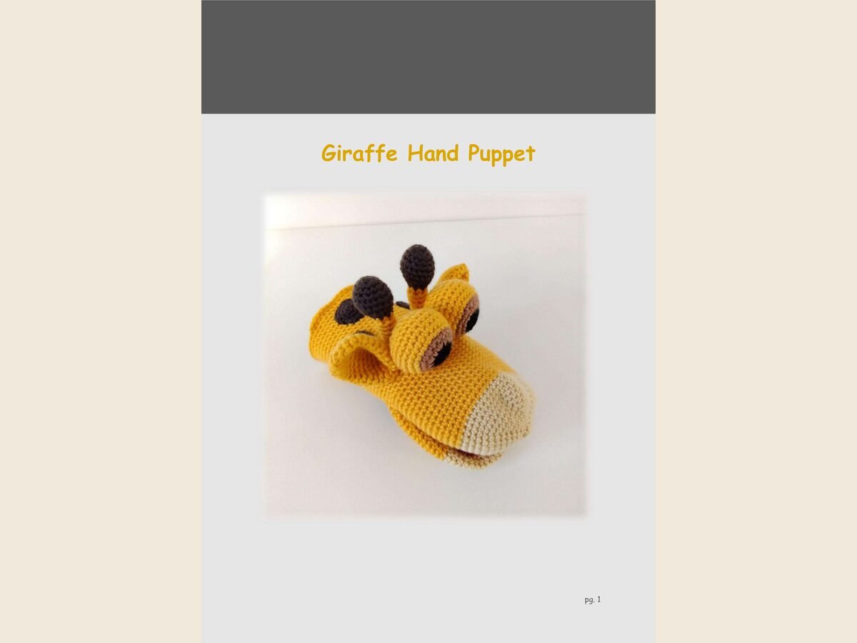 Hand Puppet Giraffe