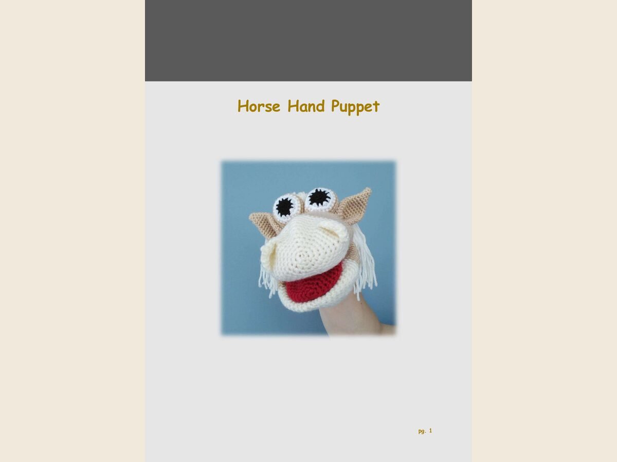 Hand Puppet Horse