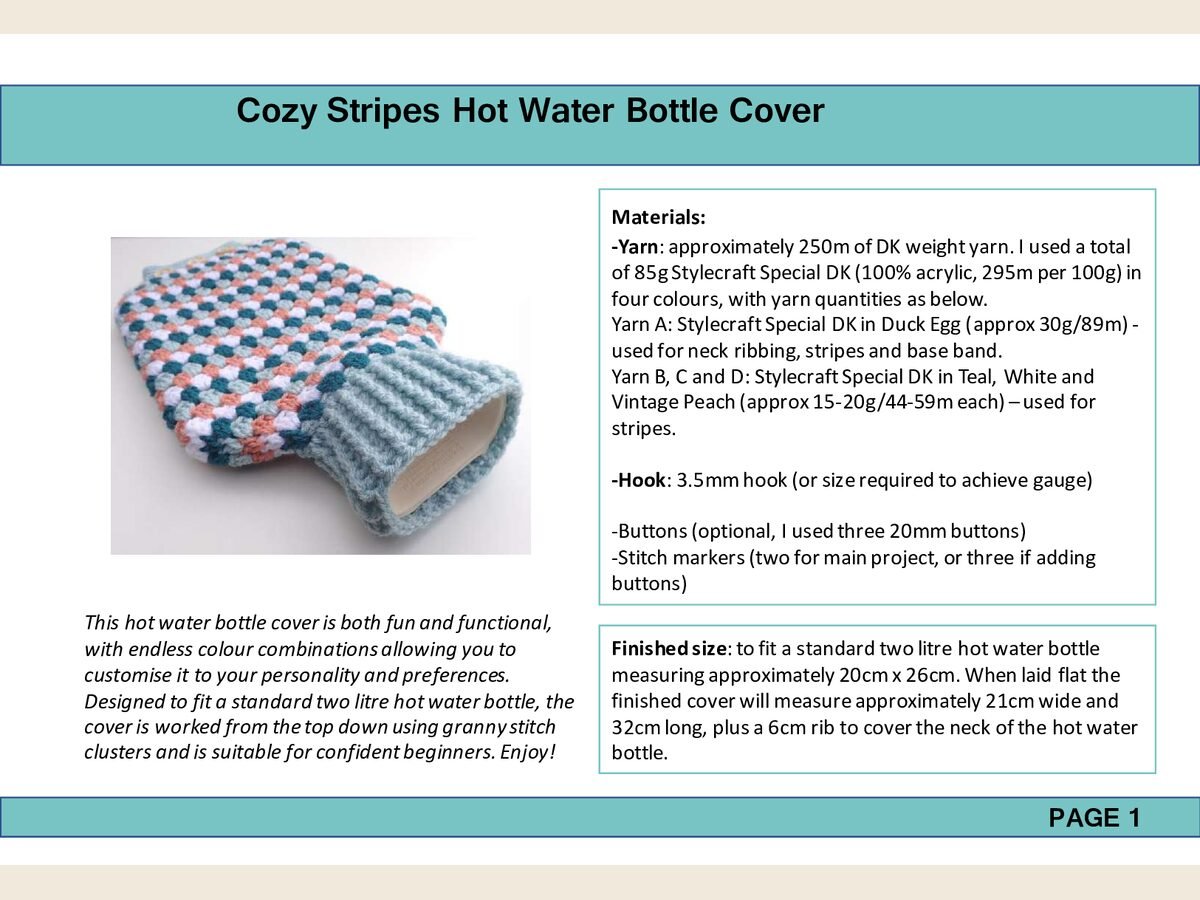 Hot Water Bottle Cover