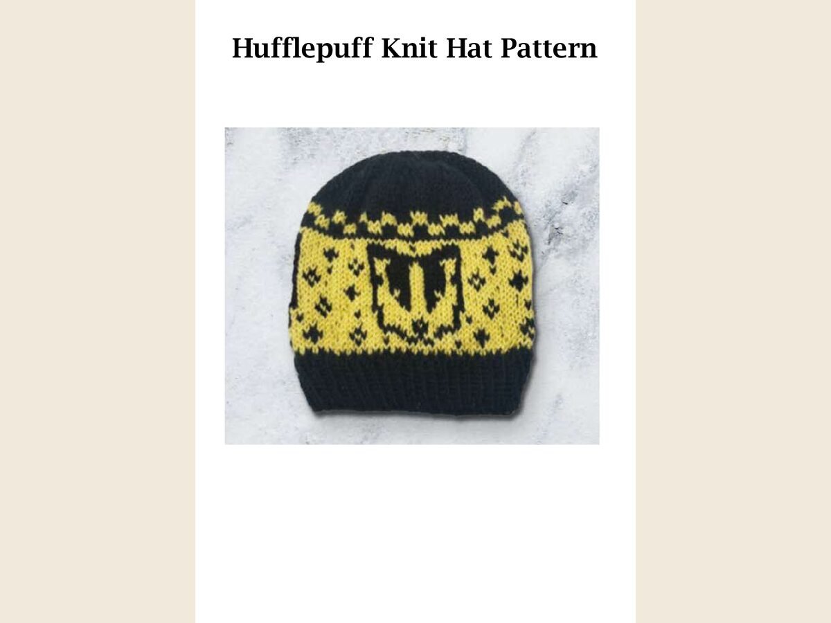 Hufflepuff Knit Hat Pattern