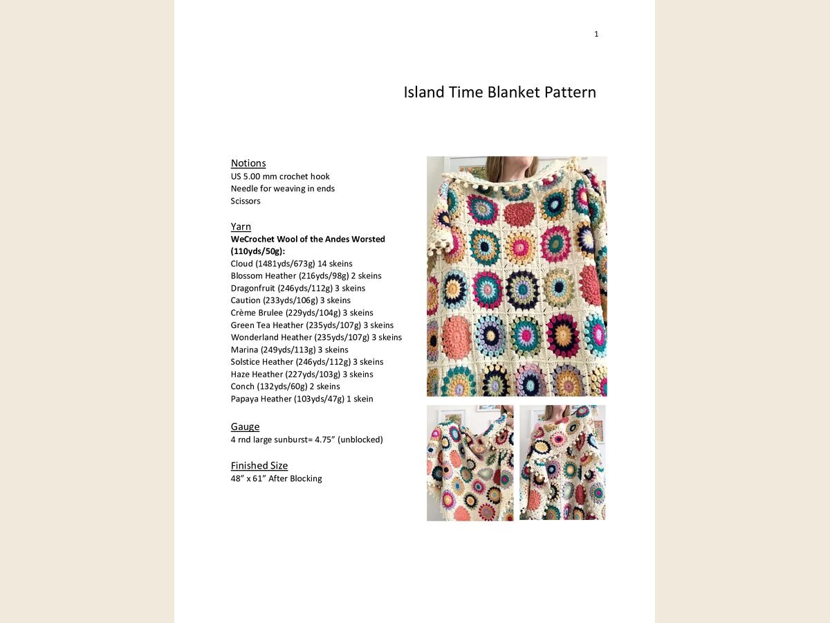 Island Time Blanket Pattern
