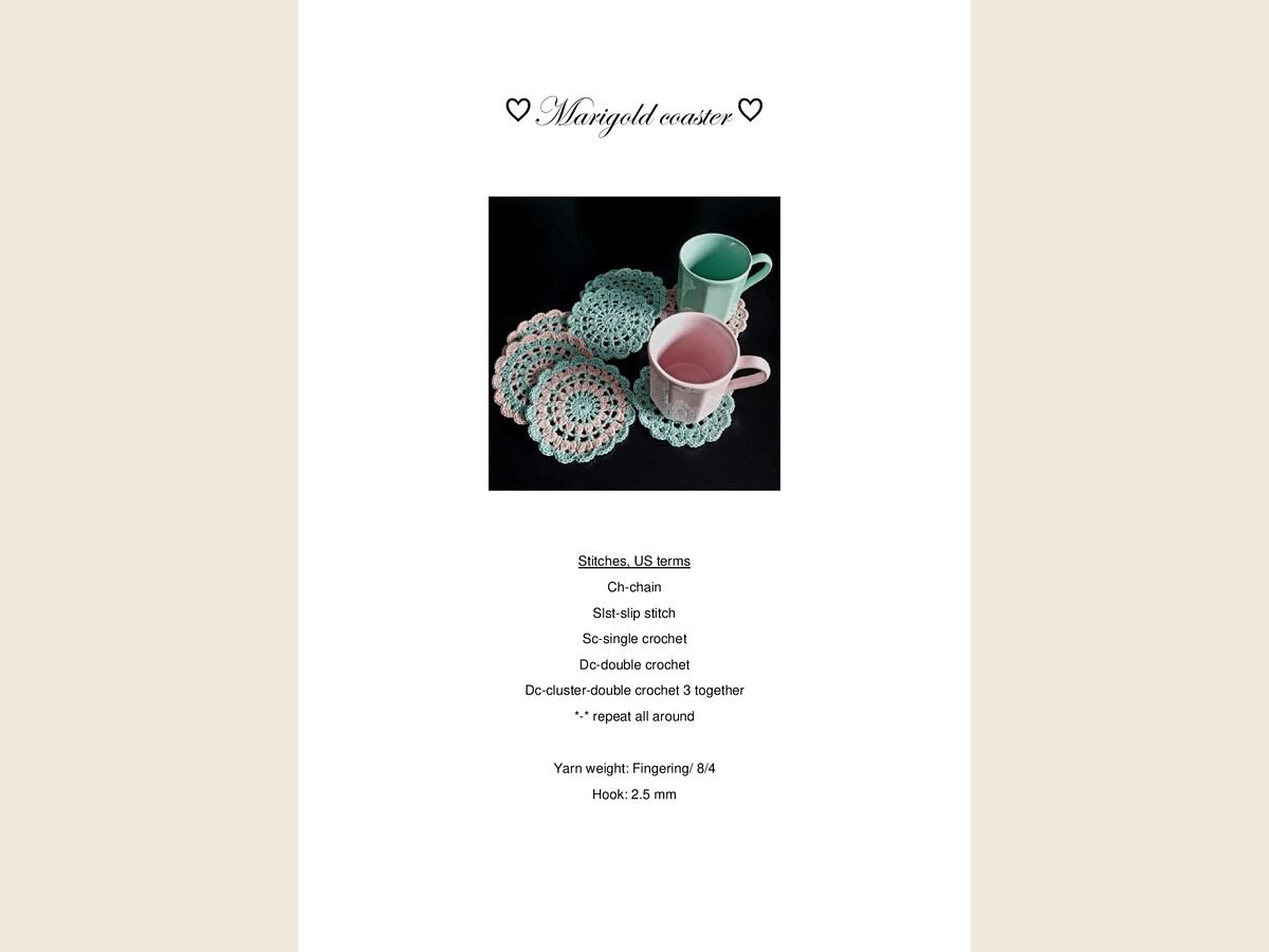 Marigold Coaster