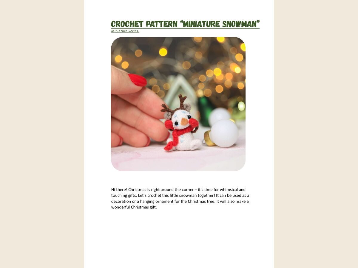 Miniature Snowman