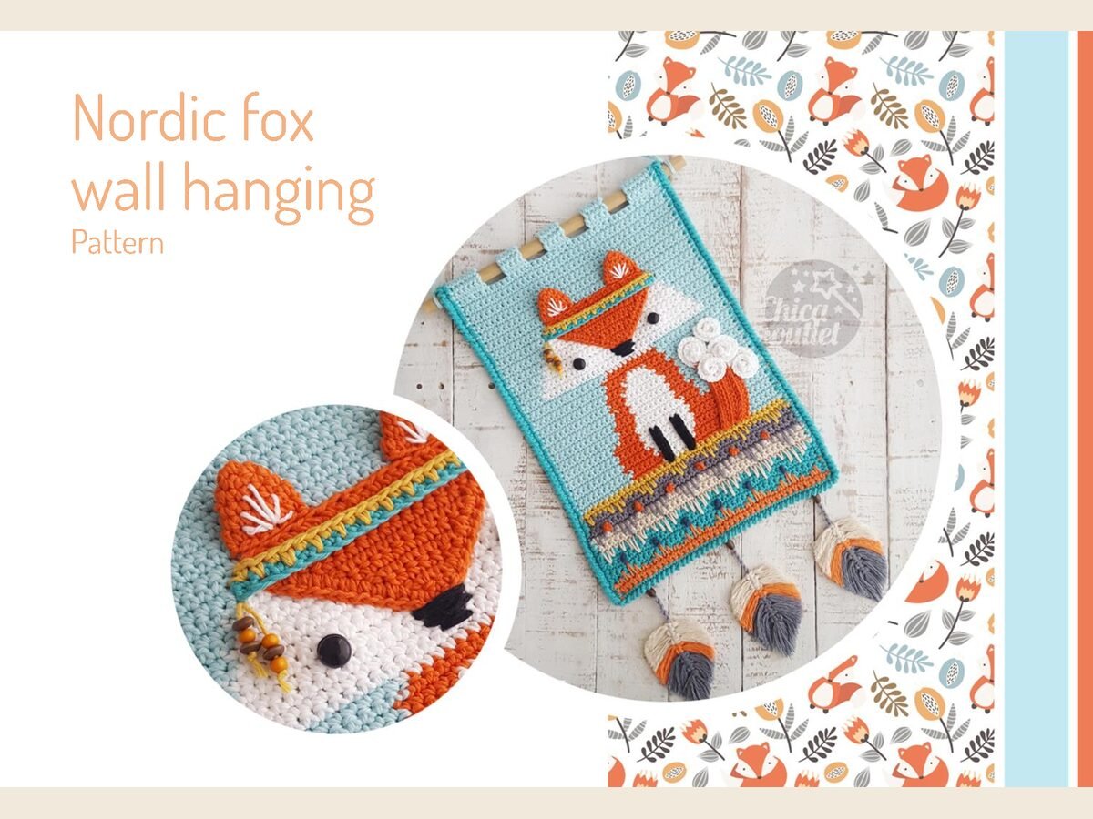 Nordic fox wallhanging