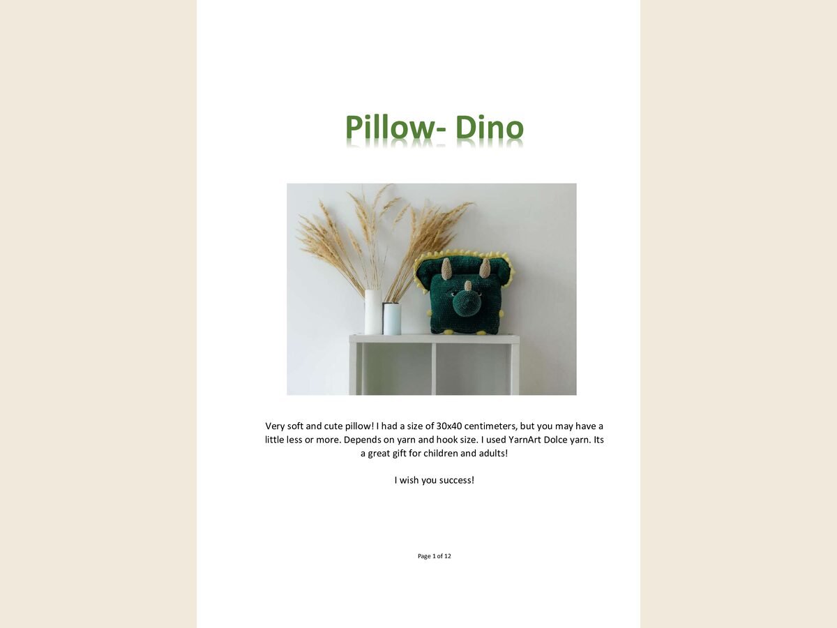 Pillow Dino