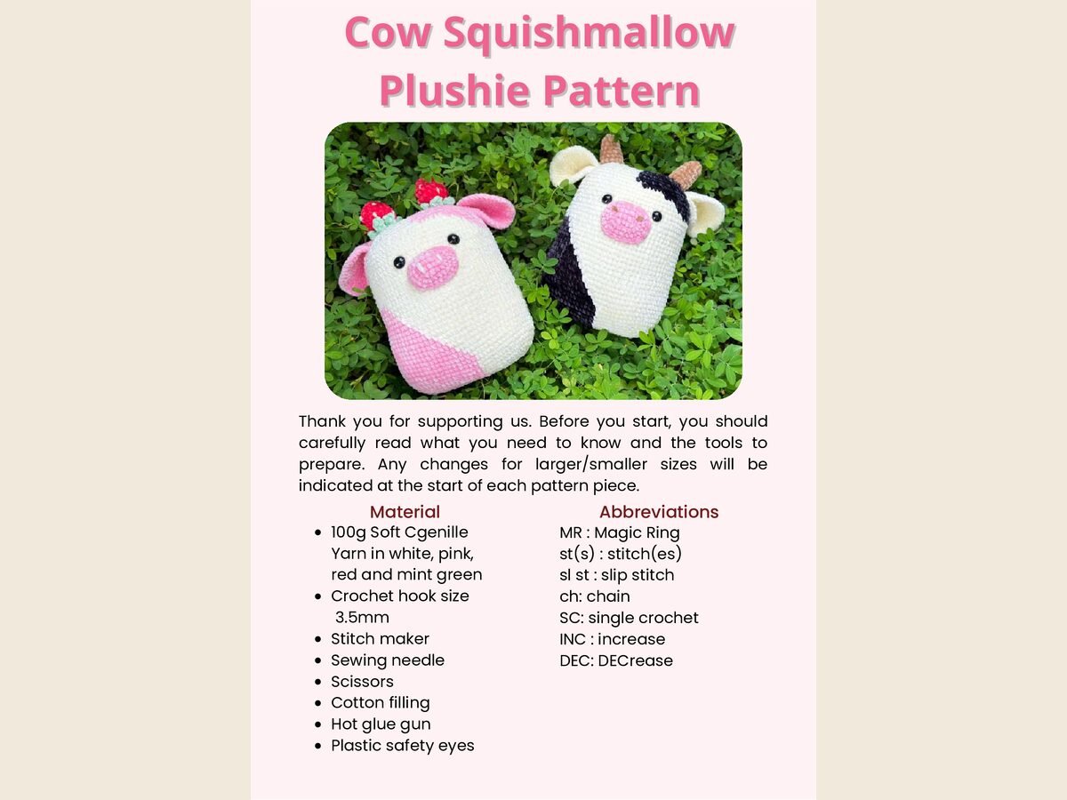 Set of 3 Cows Squish