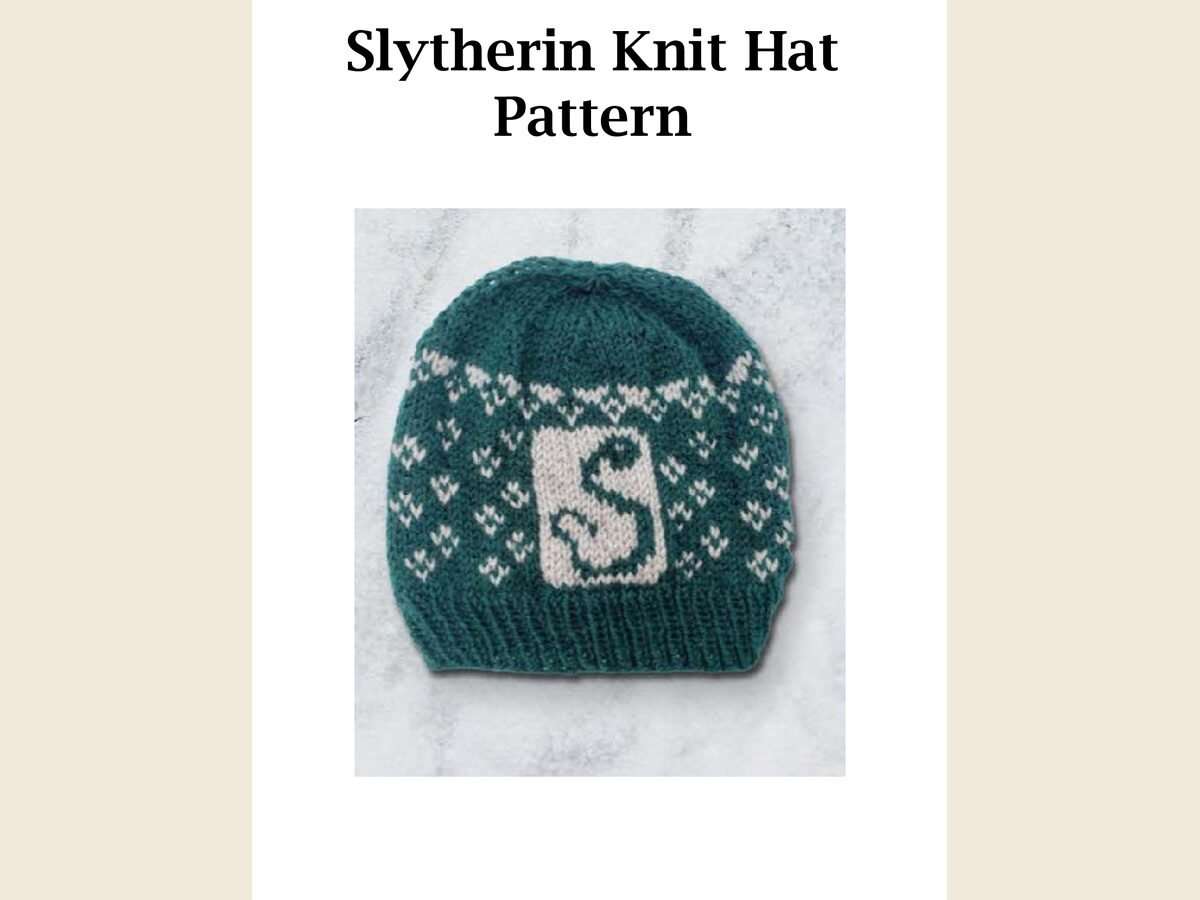 Slytherin Knit Hat Pattern