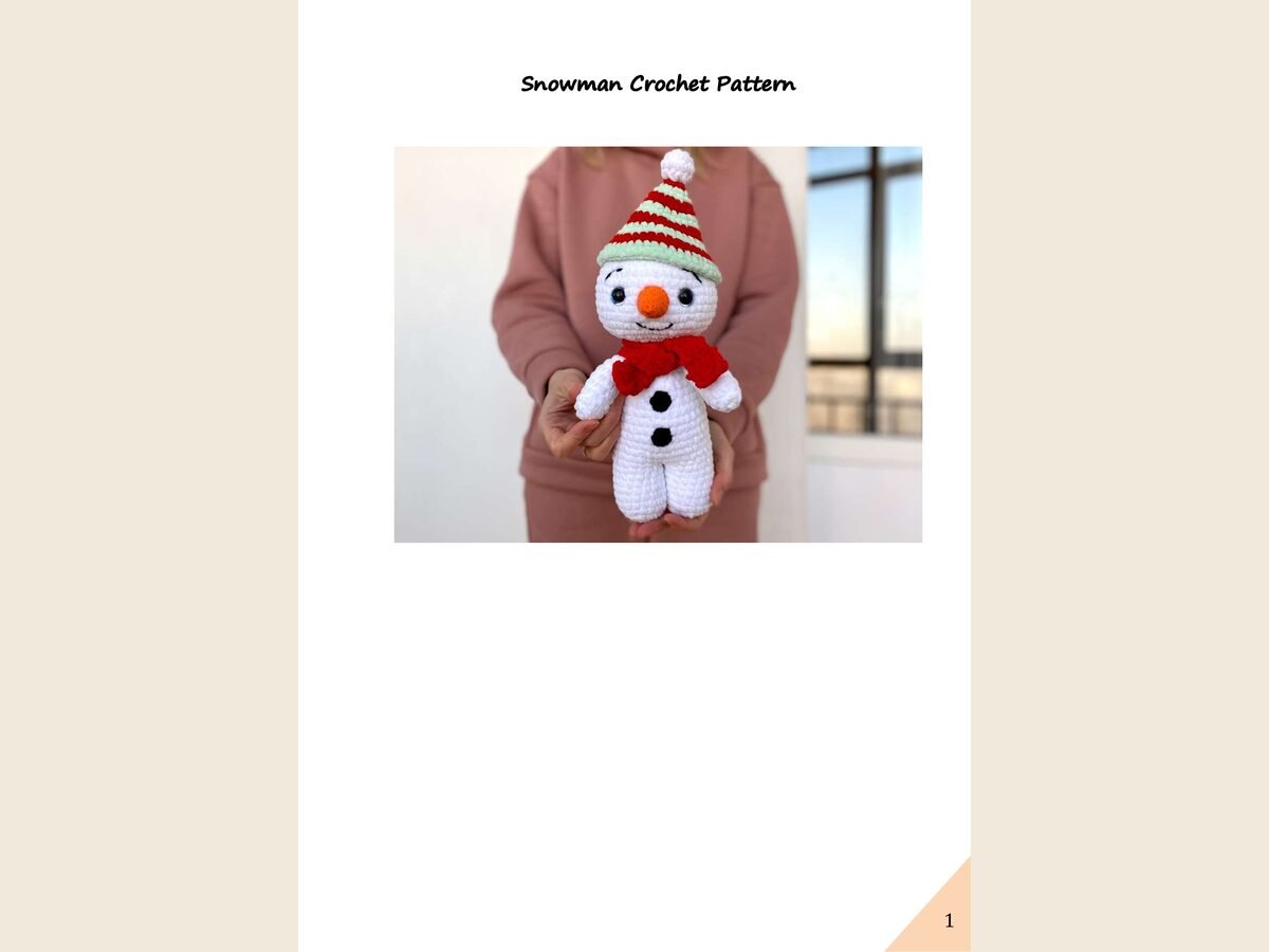 Snowman crochet pattern