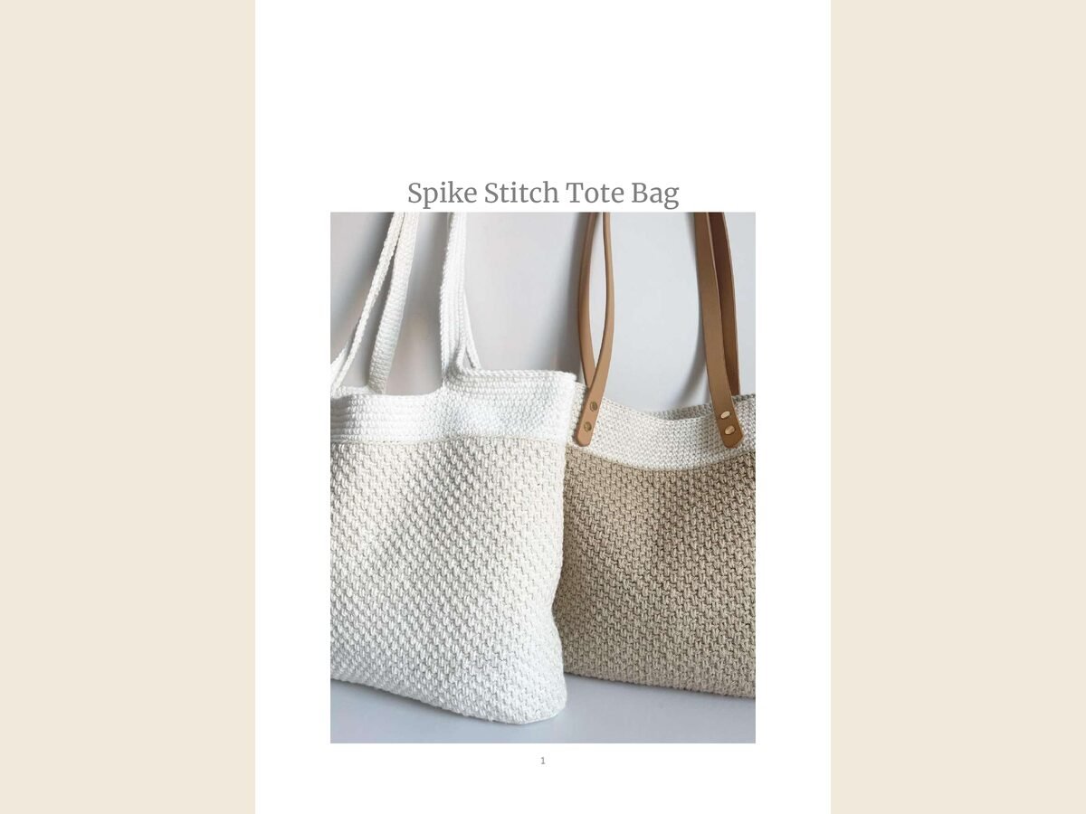 Spike Stitch Tote Bag
