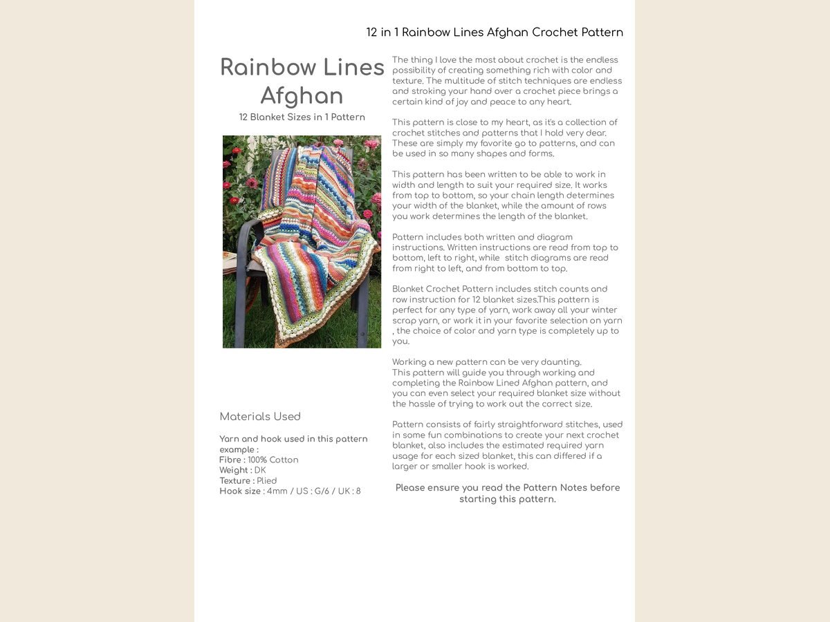 Striped Afghan Blanket