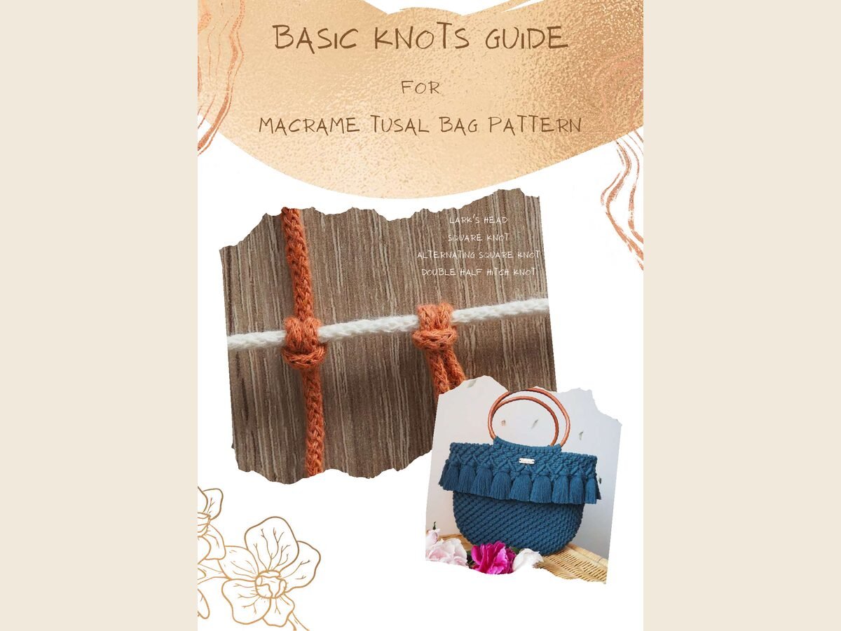Tassels Handbag Macrame Basic Knot