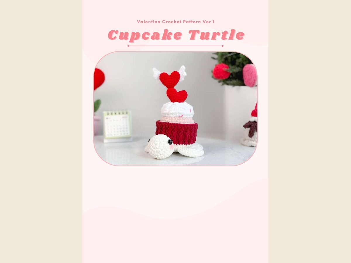 Valentine Turtle Cupcake